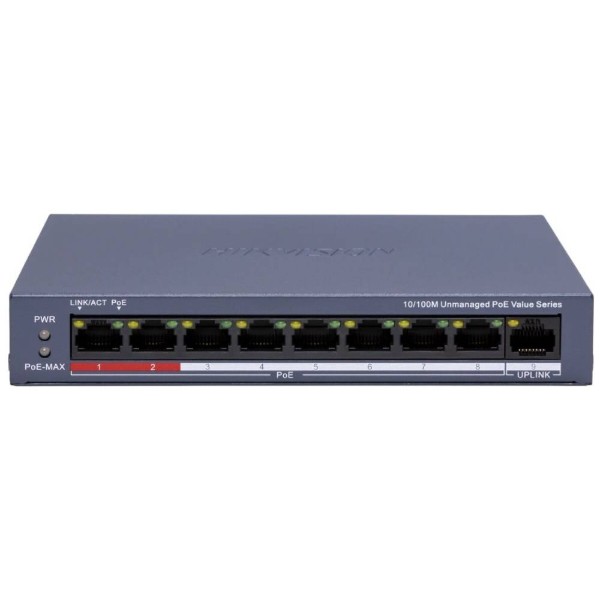 Фото - Коммутатор локальної мережі (Switch) Hikvision DS-3E0109P-E/M(C) POE